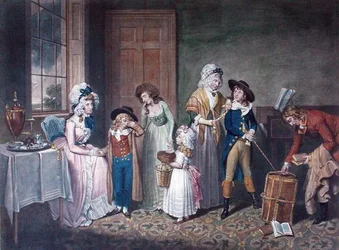 Schwarzer Montag oder die Abreise zur Schule, graviert von John Jones (ca. 1745-97), veröffentlicht von W. Bigg, 1790